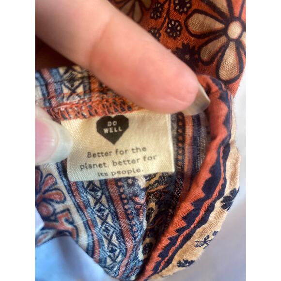 Madewell Womens Small Puff-Sleeve Peplum Top in Cavoli Floral - Picture 9 of 10